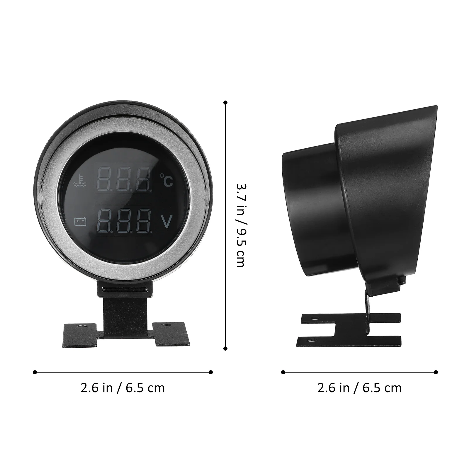 Medidor de voltaje de temperatura del agua para coche, pantalla Led Digital, tamaño compacto para motor de vehículo, fácil instalación, 1 Uds.