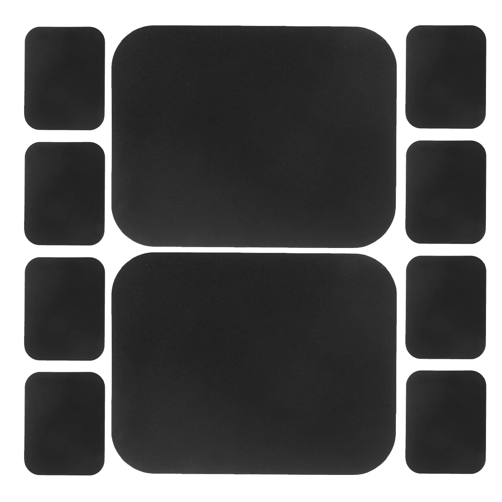 

10pcs Magnetic St Metal Plates for Phone Car Mount Black Magnets Iron Square Design Stable Hold Cellphone Accessory