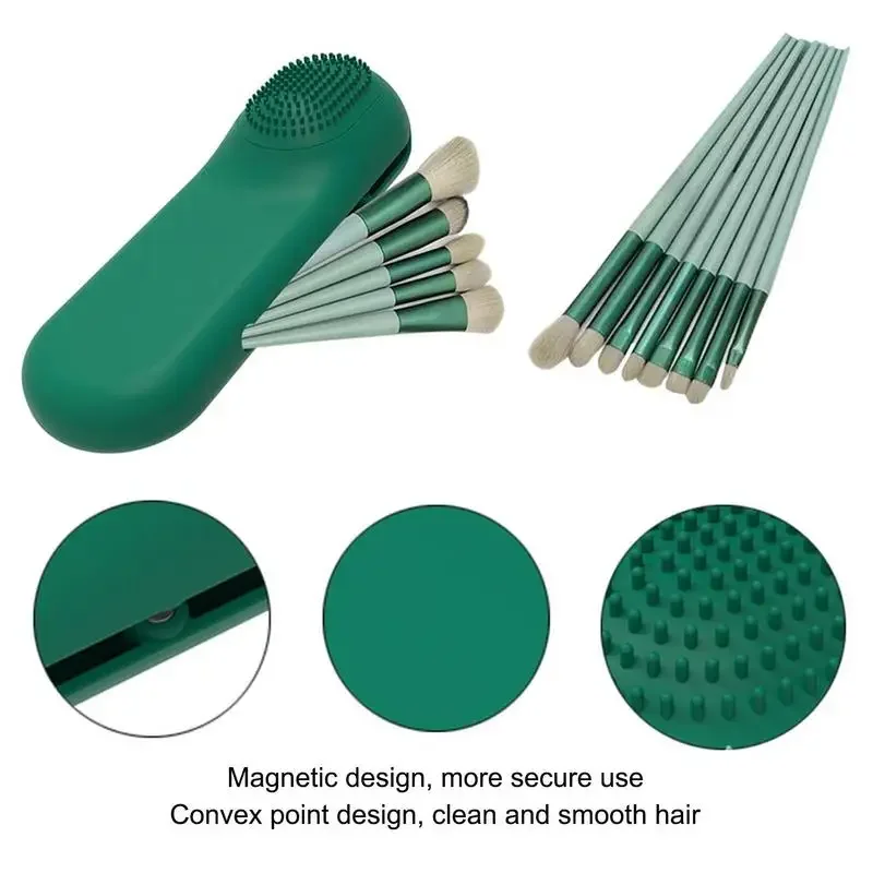 Suporte de pincel de maquiagem para viagem, bolsa de pincéis cosméticos de silicone, estojo de esponja de maquiagem portátil, à prova d'água, ferramentas de maquiagem para mulheres e meninas