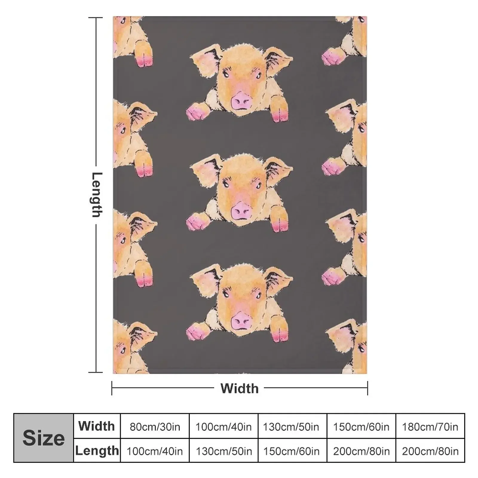 Piggy Throw Blanket For Sofa Thin Soft Plush Plaid Blankets