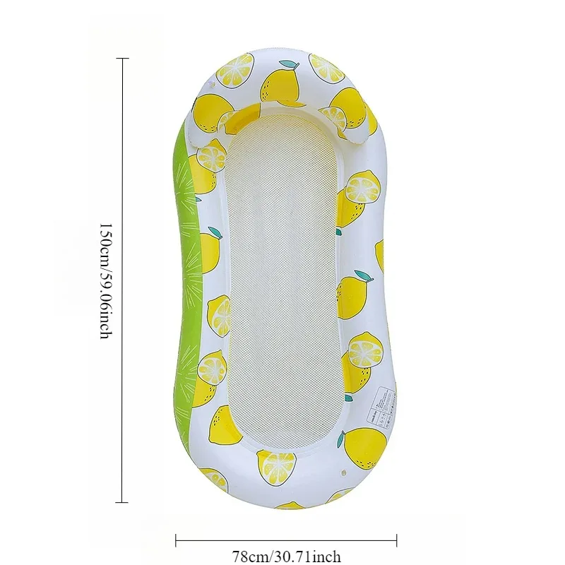 ألعاب مائية ليمونية للسباحة مقعد عائم للصيف والترفيه في الهواء الطلق مراتب هوائية قابلة للنفخ لحمام السباحة والشاطئ وسرير النوم #5
