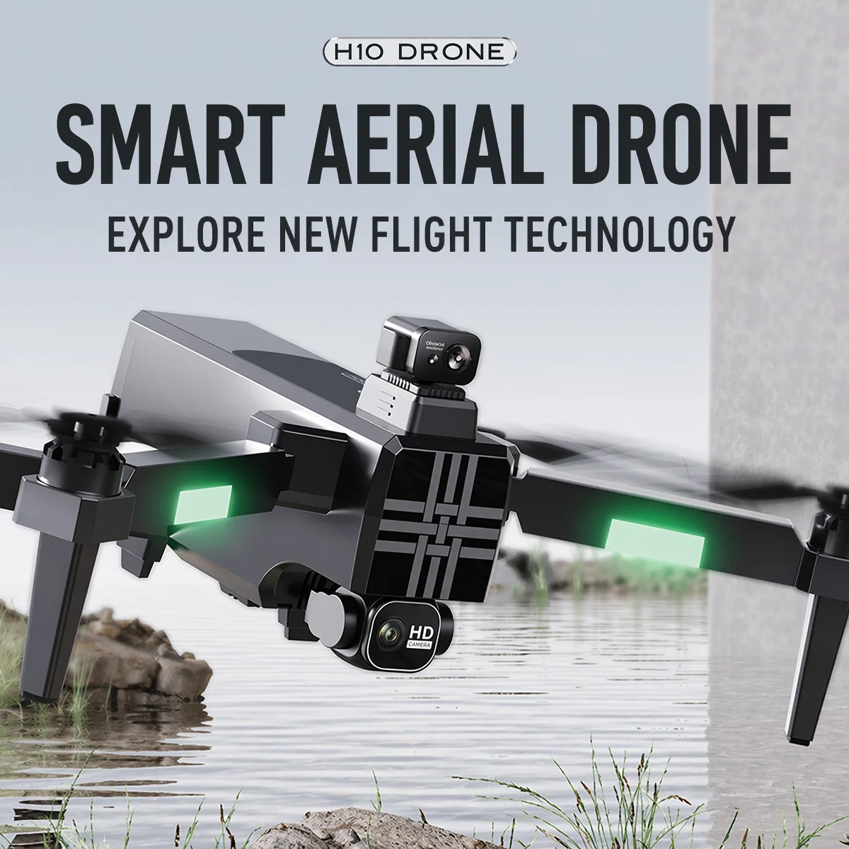 Drone Gimbal 3 Axis - H10 GPS-Drohne Professionell 4K HD Luftbild-Doppelkamera