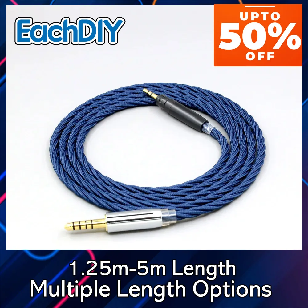 Full OCC Pure 99% Silver Graphene Alloy Sleeved Earphone Cable For Ultrasone Performance 820 880 Signature DXP STUDI 8583