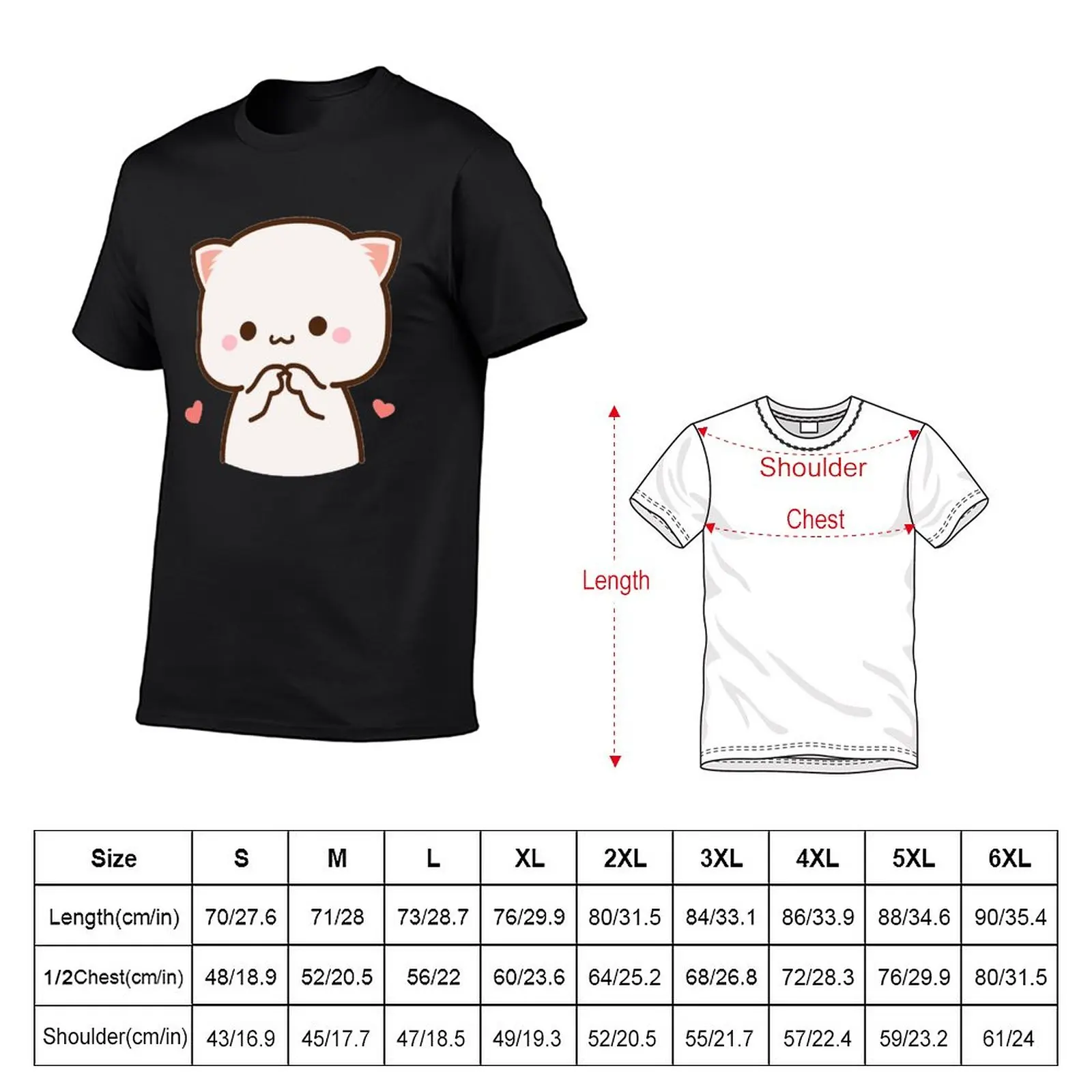 Mochi mochi peach cat T-Shirt plus size t shirts funny t oversized new edition shirt for men pack