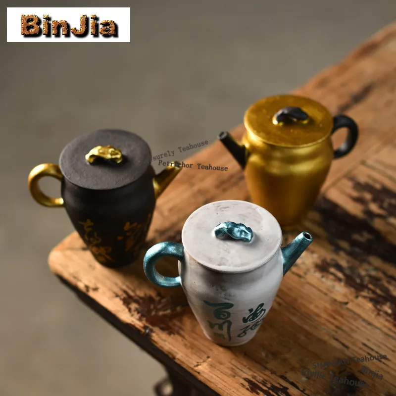 110ml Powder Yin Coarse Pottery Beautiful Lady Teapot Boutique Tea Infuser Pot Tea Maker Kettle With Strainer Tieguanyin Cafes