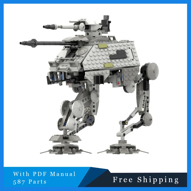 

587 шт. MOC Star Battle Series, строительные блоки, технология, трансмиссиер, робот, детский набор игрушек для самостоятельной сборки, Рождественский подарок