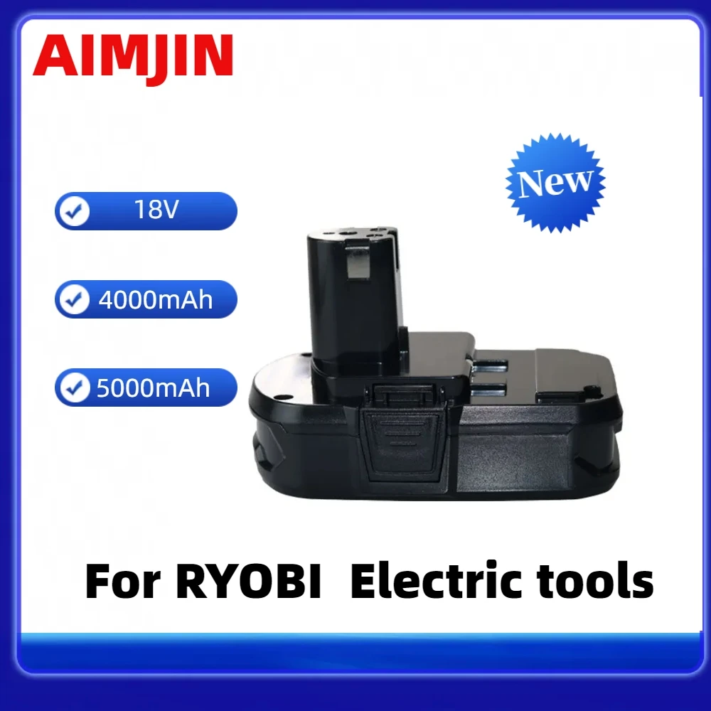 

For RYOBI 18V Wireless Power Tool BPL1820 P108 P109 P106 RB18L50 RB18L40 Lithium Ion Battery 4.0Ah/5.0Ah