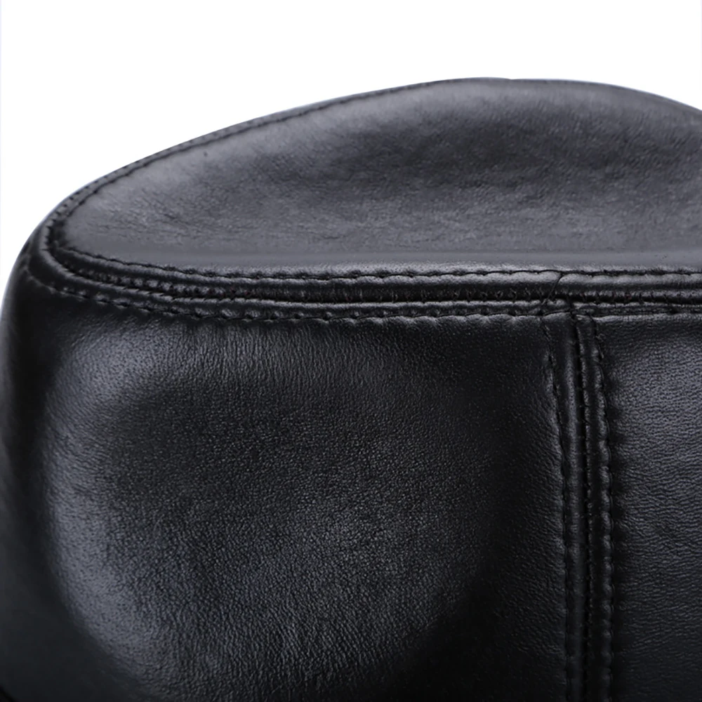 2024 Hot Sale Men Fashion Brand 100% Real Genuine Sheepskin Leather Cowboy Hot Sale Plus Size Hats Sale Real Sheep Leather Caps