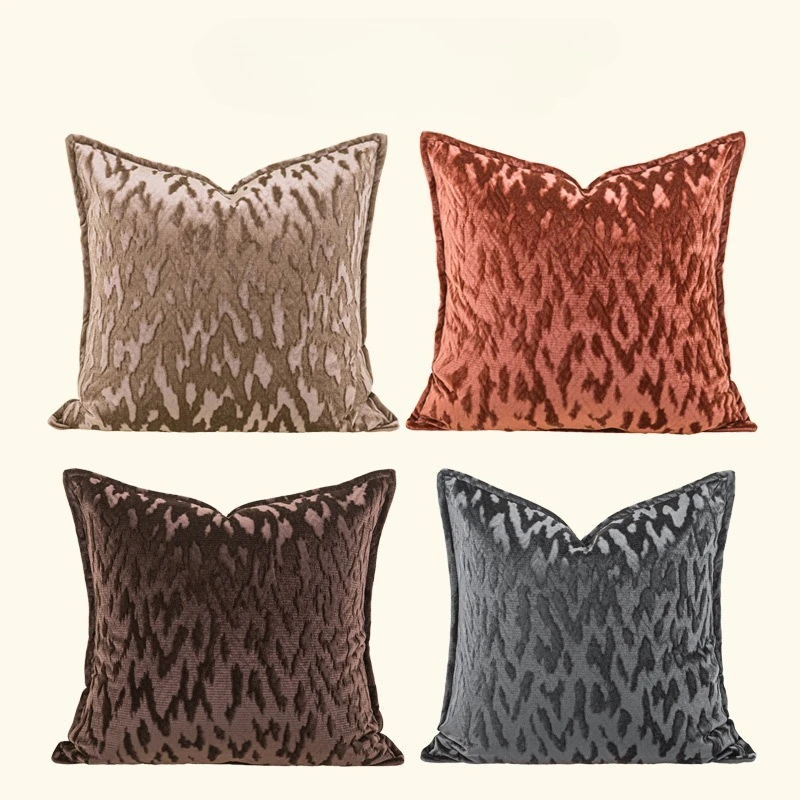 Single-sided diamond-patterned velvet sofa cushion cover high-end coffee color,suitable for hotel and home bedroom lumbar pillow