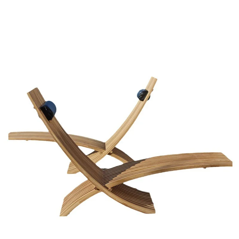 شمس خارجية حديثة من خشب الساج الصلب مع وسائد بتصميم قابل للطي لمسة نهائية من طلاء الأشعة فوق البنفسجية للاستخدام في الفيلا والفنادق