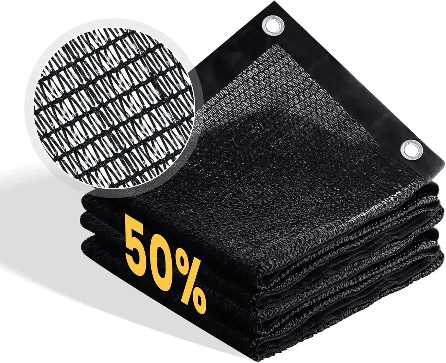 

[Discounted Price!]VICLLAX 50% Shade Cloth, 8x22FT Durable Black Mesh Trap with Every 3 FT Grommet, Sun Shade Fabric Netting for
