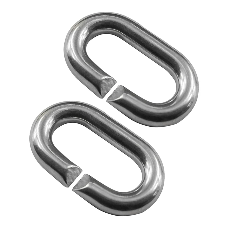 2 Pcs Stainless Steel 304 C-Shaped Connection Ring Chain Connection Buckle Fast Chain Fast Installation Ring