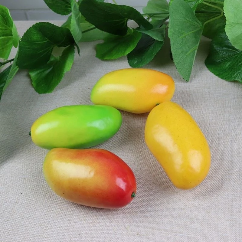 2pcs Artificial Mangoes for Home Kitchen Party Decoration Realistic Faux Fruit