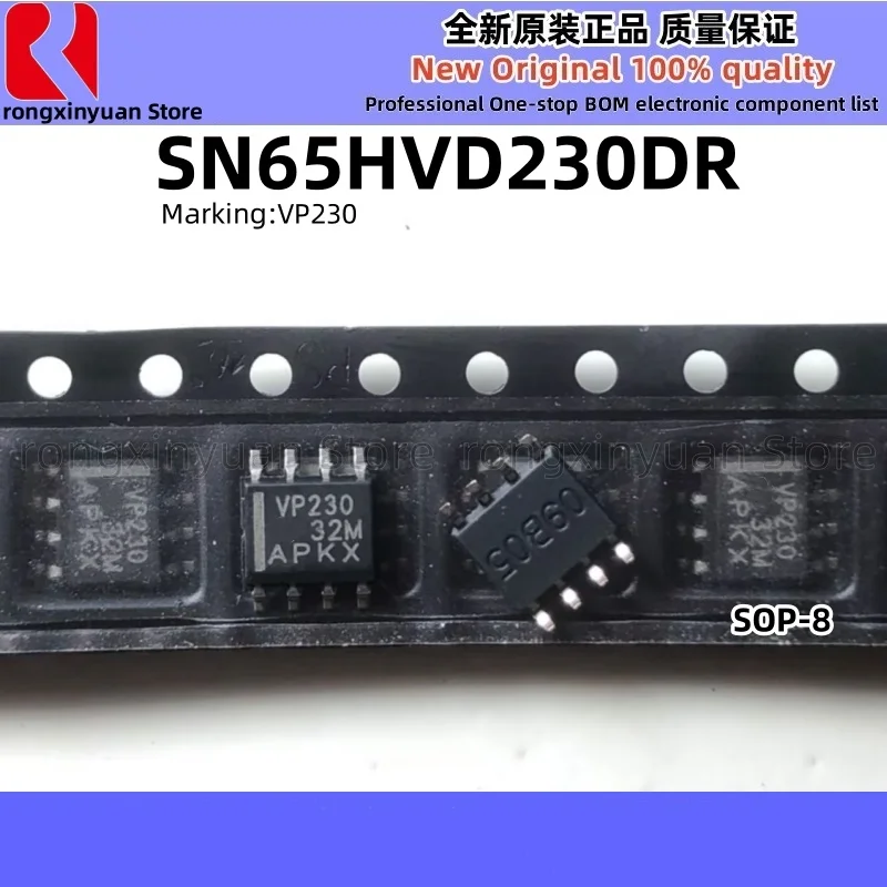 10 pièces TLV9052IDR TL9052 TLV9052 TLV6002IDR V6002 TLV6002 TL5001CDR 5001C TL5001C SN65HVD230DR VP230 SN65HVD230 SOP-8 100% nouveau