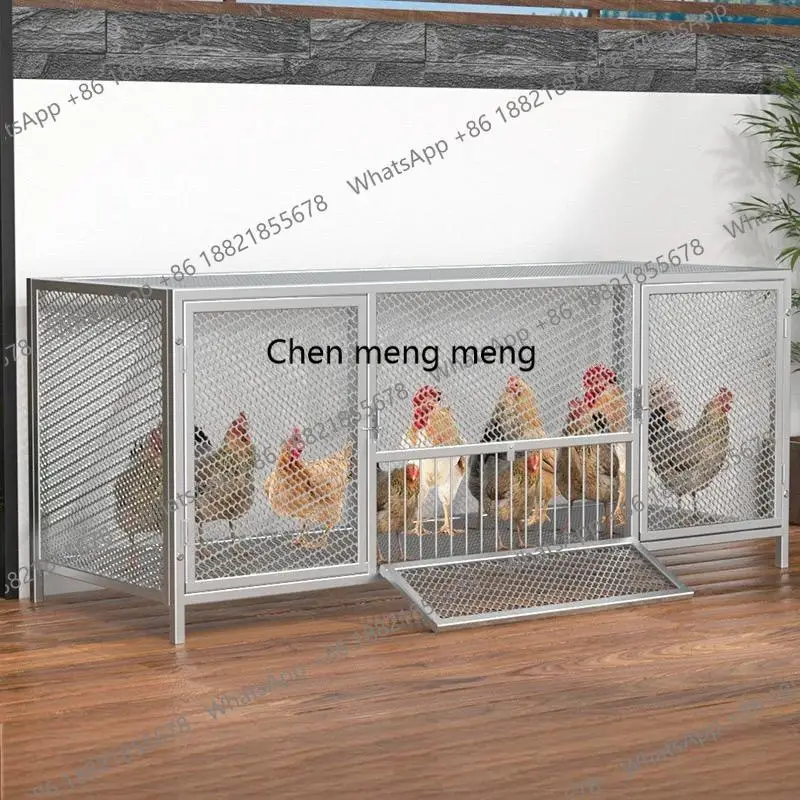Small Square Tube Chicken Coop  Heavy-duty Wire Mesh Poultry Cage  Suitable for Outdoor Backyard Farms  Secure Rabbit Cage