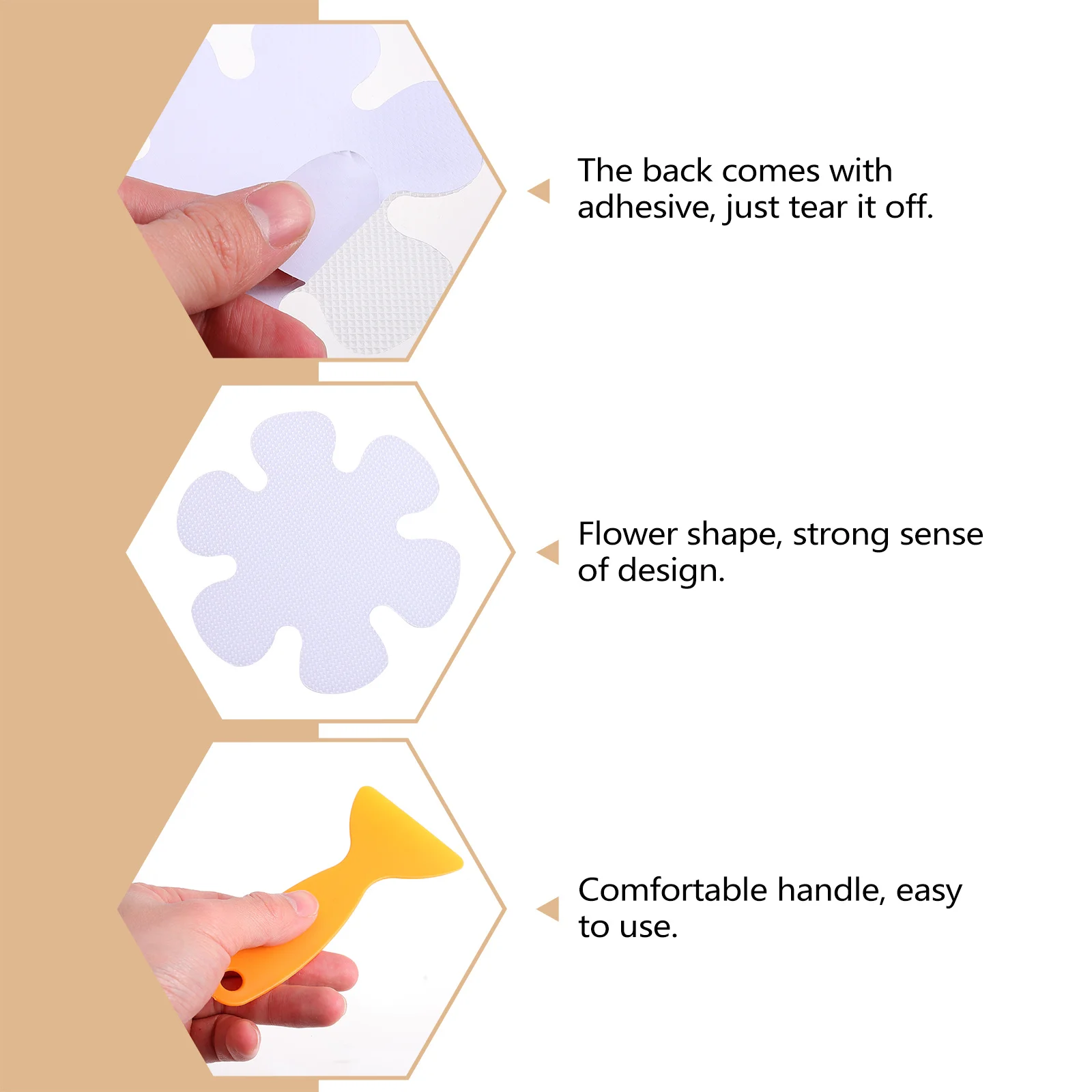 20 pezzi adesivi per vasca da bagno a forma di fiore adesivi antiscivolo adesivi per pavimento doccia decalcomanie bagno impermeabile antiscivolo di sicurezza