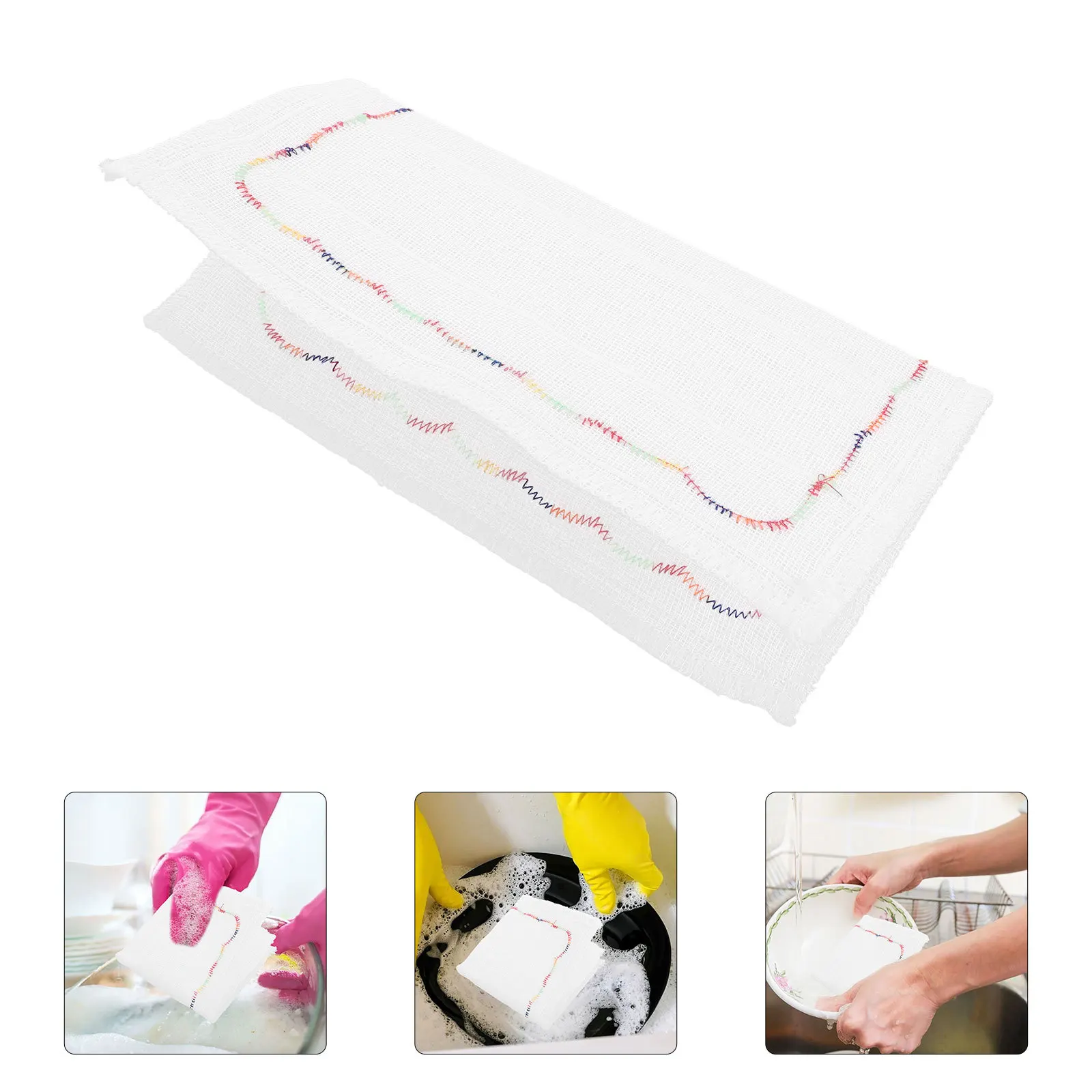 5 قطعة منشفة غسل الصحون المطبخ غسل القماش قابلة لإعادة الاستخدام لينة تنظيف المناشف لتنظيف الشحوم طبق القماش المطبخ مسح الخرق #2