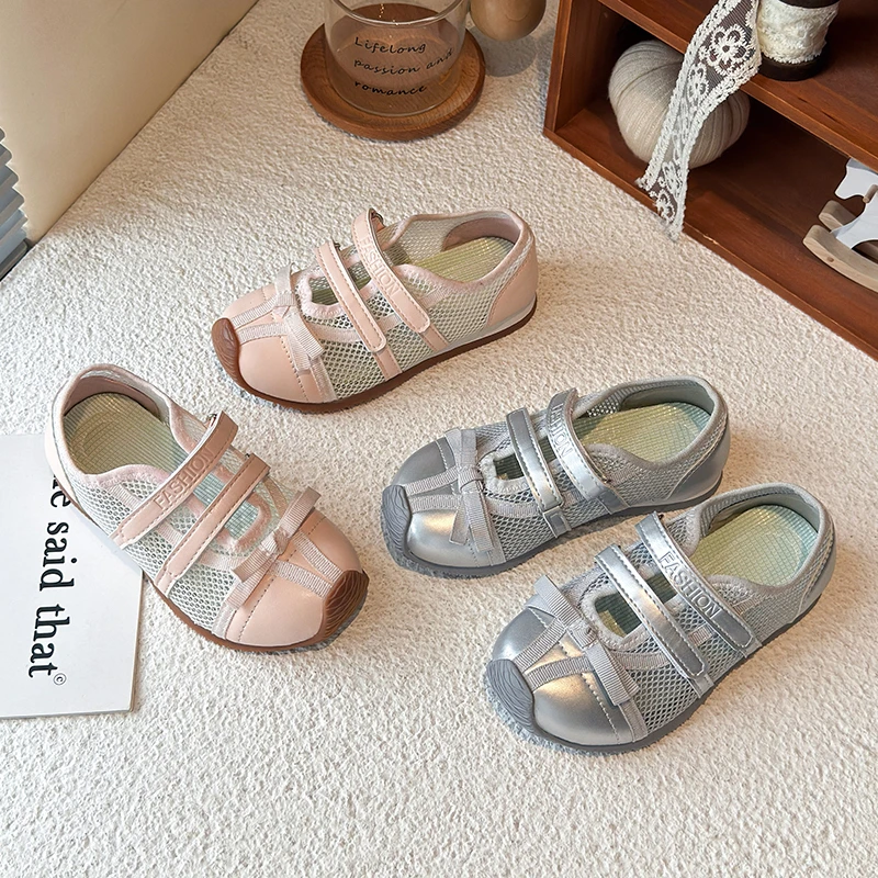 

Girls Breathable Mesh Sneakers Bow Hollow-out Children Ballet Mary Jane Sneakers Non-slip School Lightweight Kids Sports Shoes