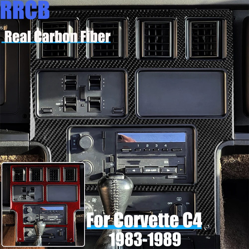 

Автомобильные аксессуары из настоящего углеродного волокна, отделка центральной консоли, мягкая наклейка на крышку для Corvette C4 1983 1984 1985 1986 1987 1988 1989