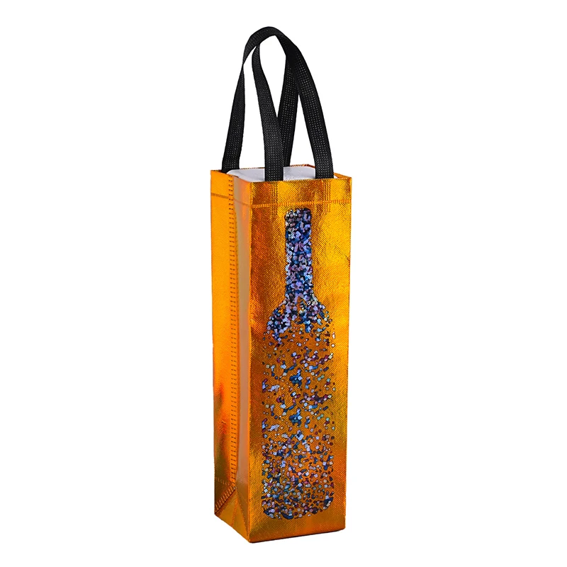 Wine Bag Non-Woven Fabric Tote Bottle Wine Carrier Bag Padded Wine Cooler Gift For Wine Lovers Or Wedding Reusable