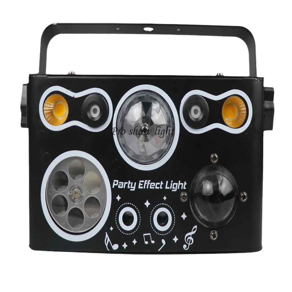 Disco Party Strobe Light, Magic Ball, LED Waterwave, DMX, Controle Remoto, DJ Laser, KTV Bar, 45W, 6in 1 Efeito