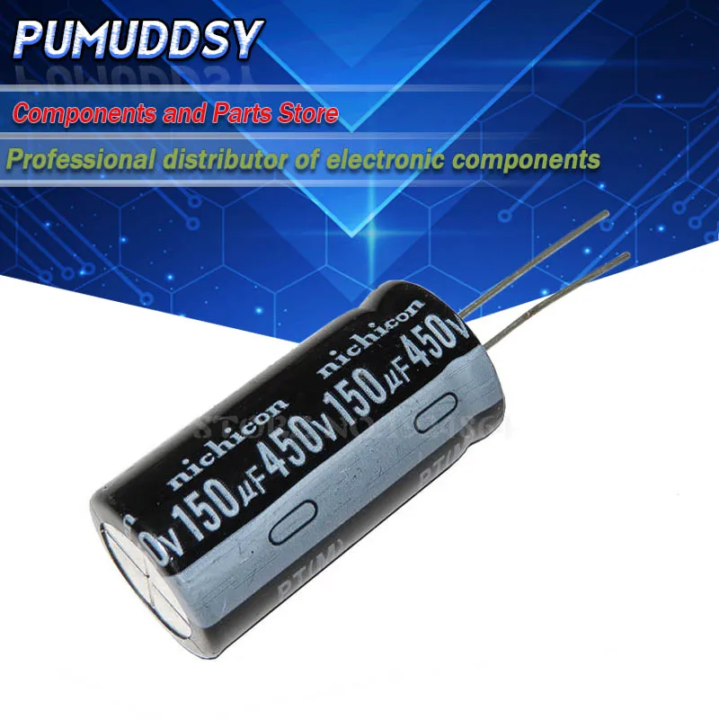 5PCS 450v150uf 150uf450v 18*35mm 450v 150uf 18x35 Electro Electrolytic capacitor