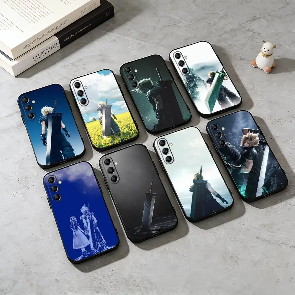 C-Cloud Strife FF7 Character  Phone Case For Samsung Galaxy A73,A72,A71,A70,A53,A52,A51,Soft Silicone Black Cover