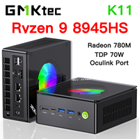 GMKtec K11 MINI PC Ryzen 9 8945HS DDR5 5600Mhz PCIE4.0 SSD Windows 11 PRO Quad Screens Display TDP 70W Oculink Port Dual USB4.0