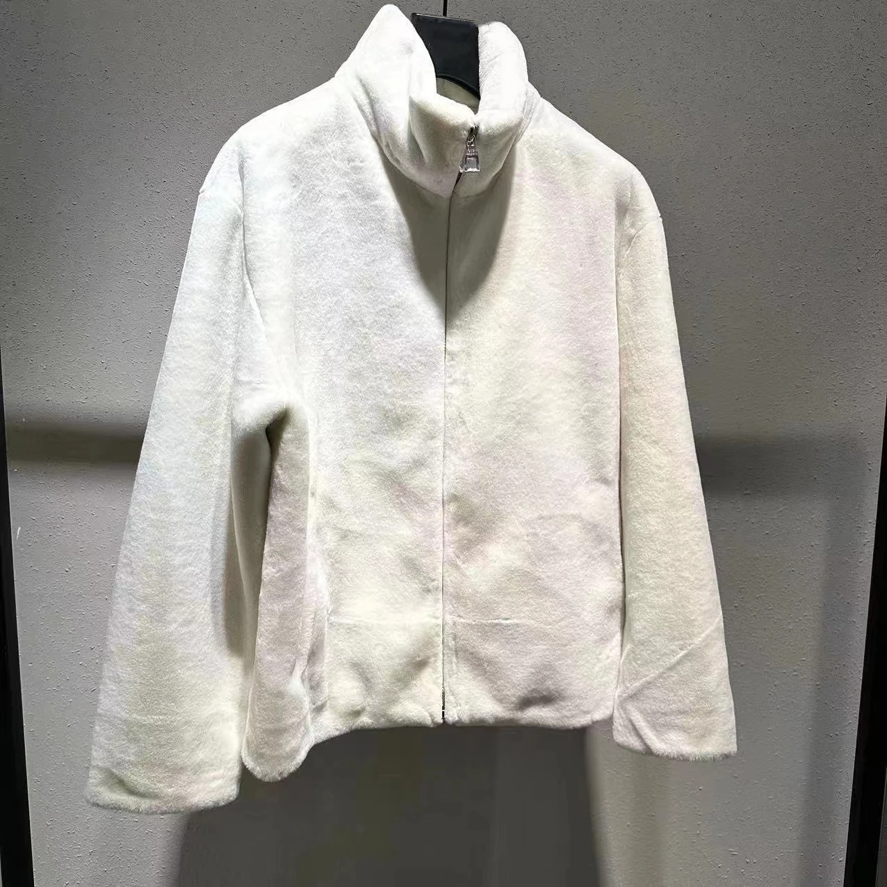 

TRENDIANO Faion Men's Winter Jaet Gold Mink Velvet Fake Fur Coat Zipper Decoration Casual Sle Urban Faion Outerwear