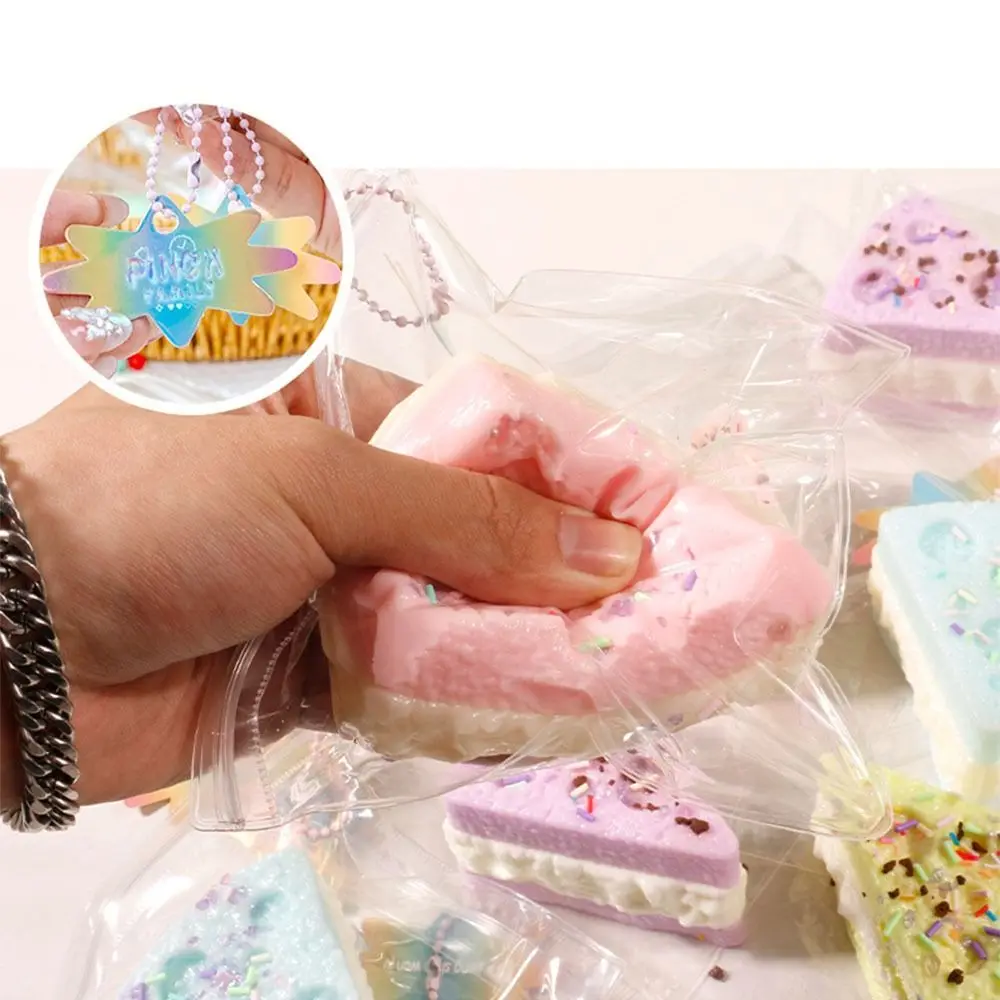 Creative Triangle Cheese Squeezable Realistic Simulation Cake Triangular Cake Pinch Portable Slow Rebound Slow Rising Squishy
