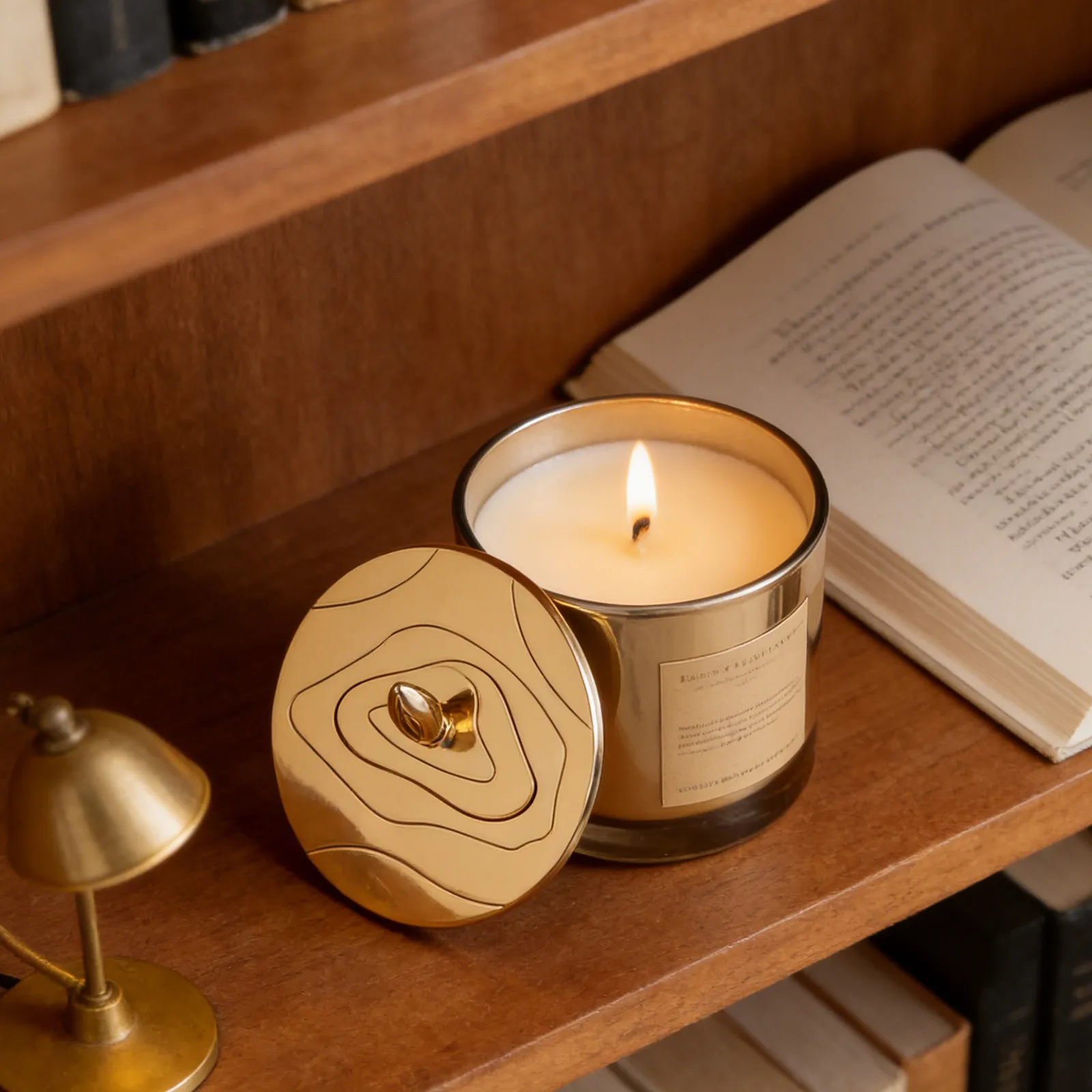 Stainless Steel Decorative Topper Lid for Wide Mouth Jar Candles - Scented Heat Diffuser Flame Stabilizer