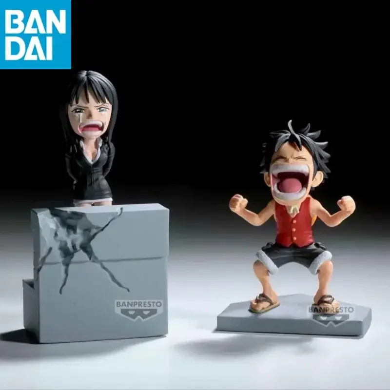 Original BANDAI Banpresto WCF Vol.17 ONE PIECE Nico Robin Luffy Enies Lobby PVC Action Figure Toy
