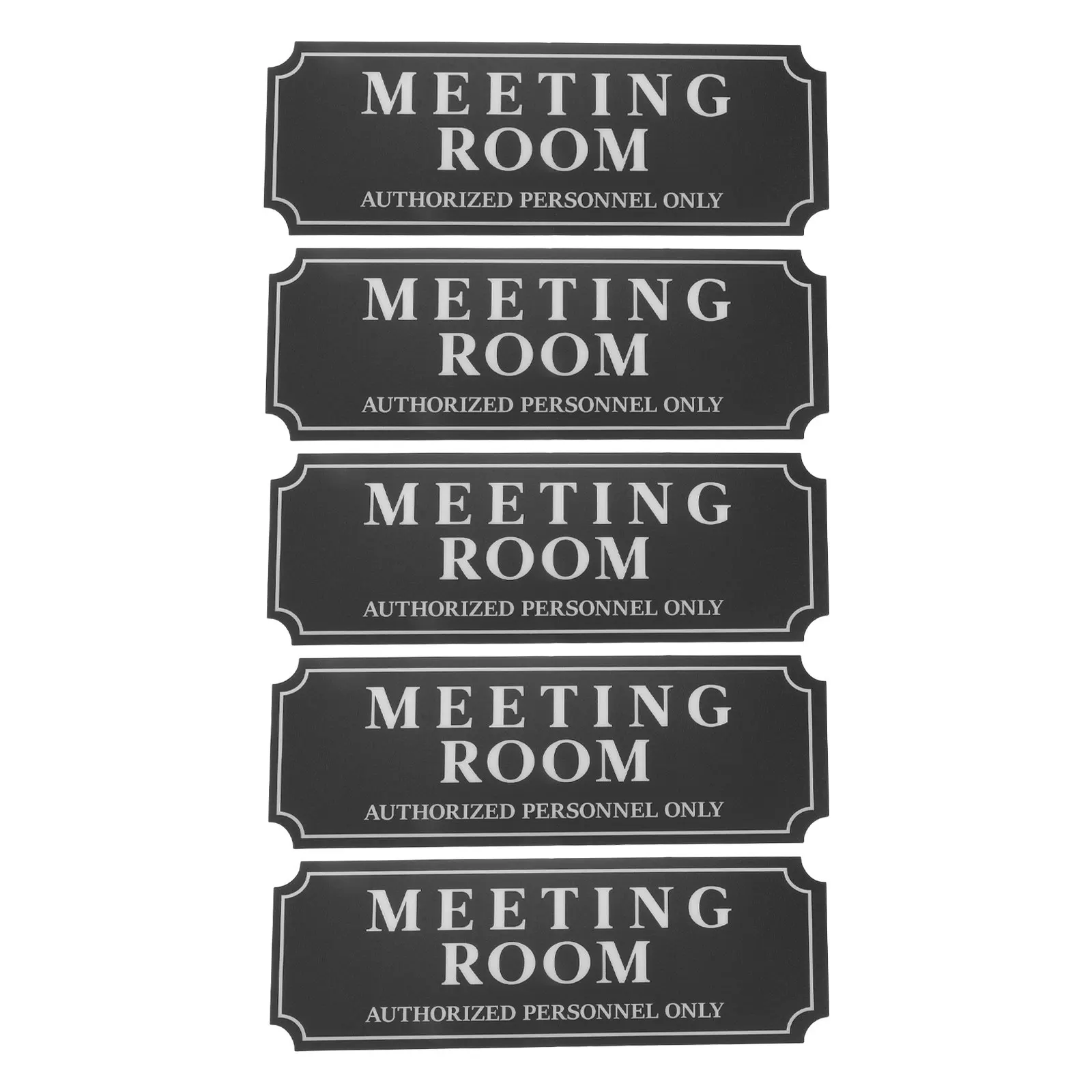 5Pcs Plastic Meeting Room Door Sign Self-Adhesive Waterproof Conference Room Sticker High Visibility Removable Office School