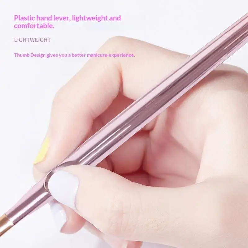 3-teiliges Set Acryl French Stripe Nagelkunst Linienmalstift 3D-Spitzen Maniküre Slim Line Zeichenstift UV-Gel Pinsel Werkzeuge – Detail 7