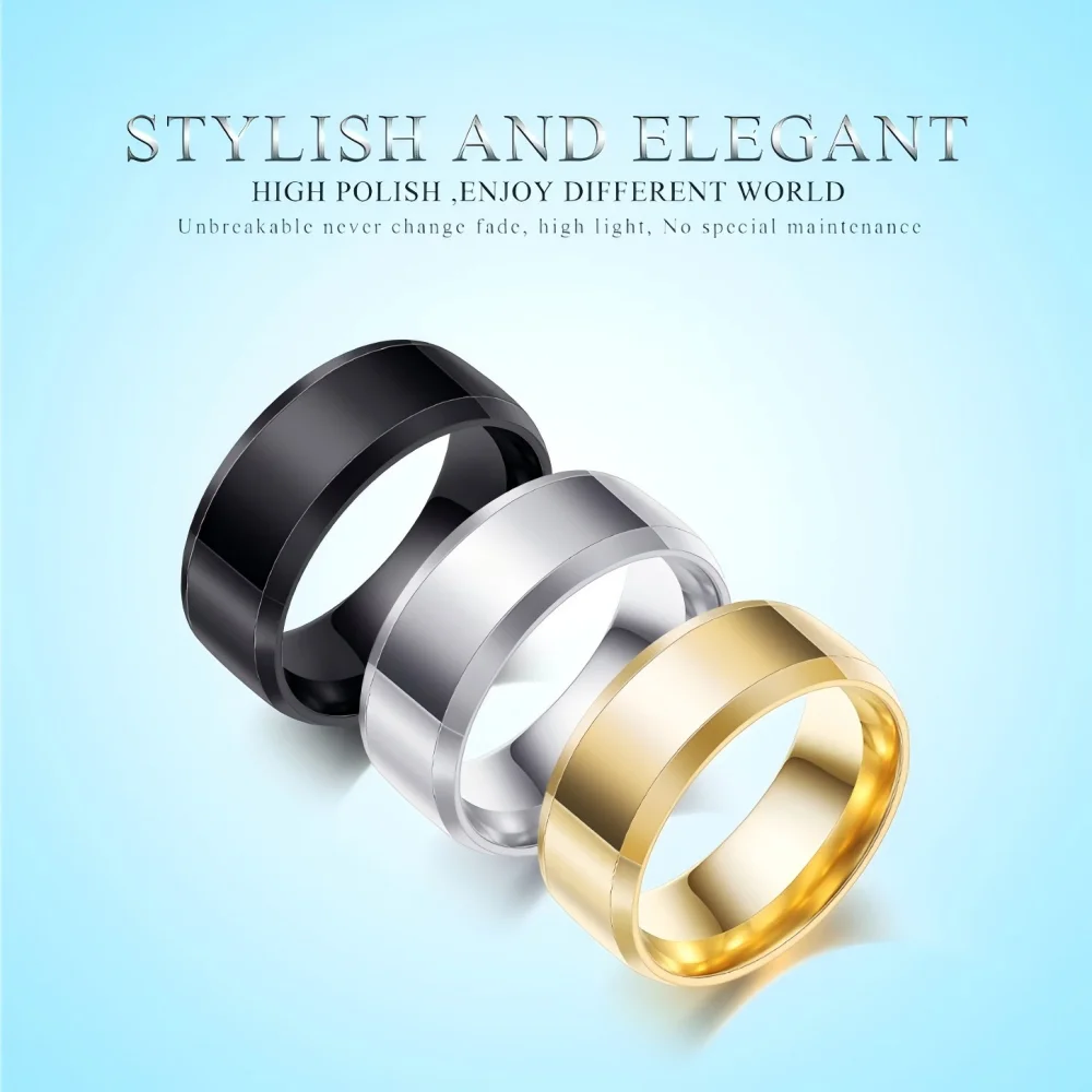 Schlanker, minimalistischer, schlichter Ring – langlebiger Edelstahlschmuck für Männer, Frauen, Geschenk und den täglichen Gebrauch