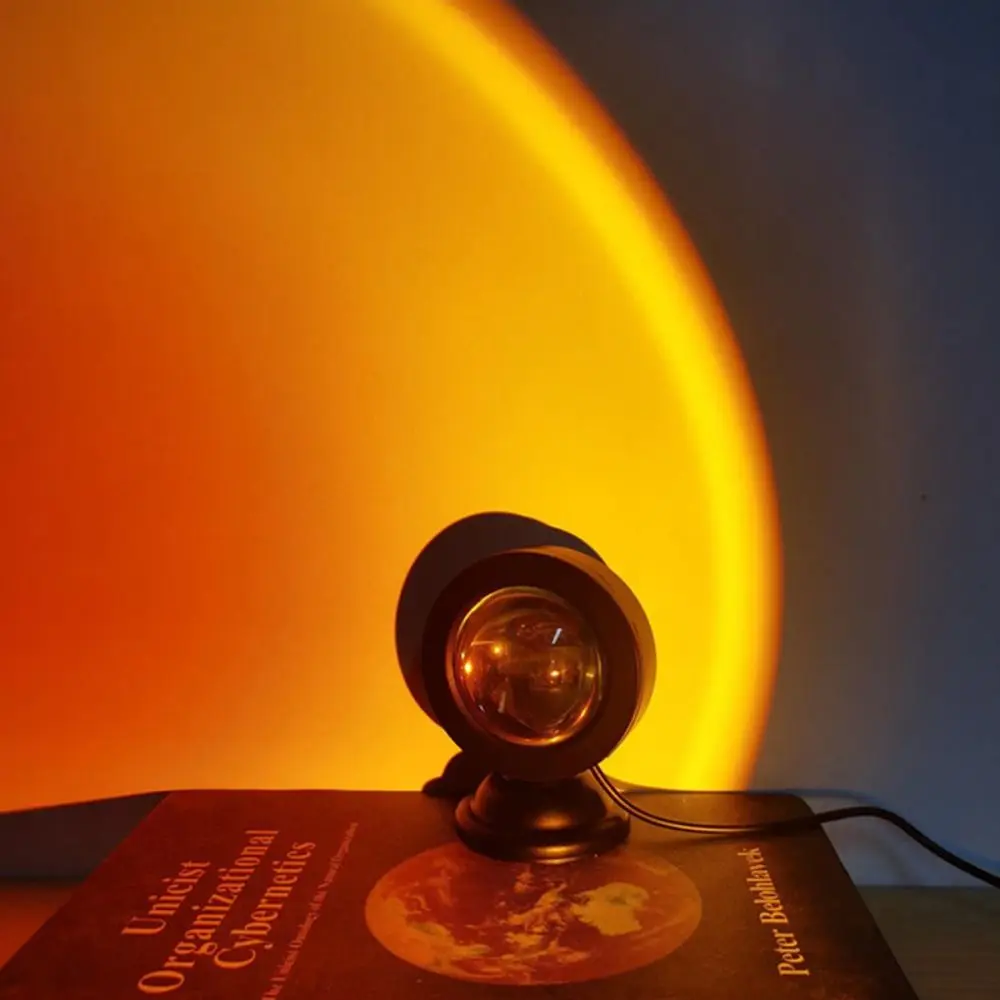 New Led Sunset Projector Lamp USB 360° Rotation Night Light Ambient Lighting Home Decoration