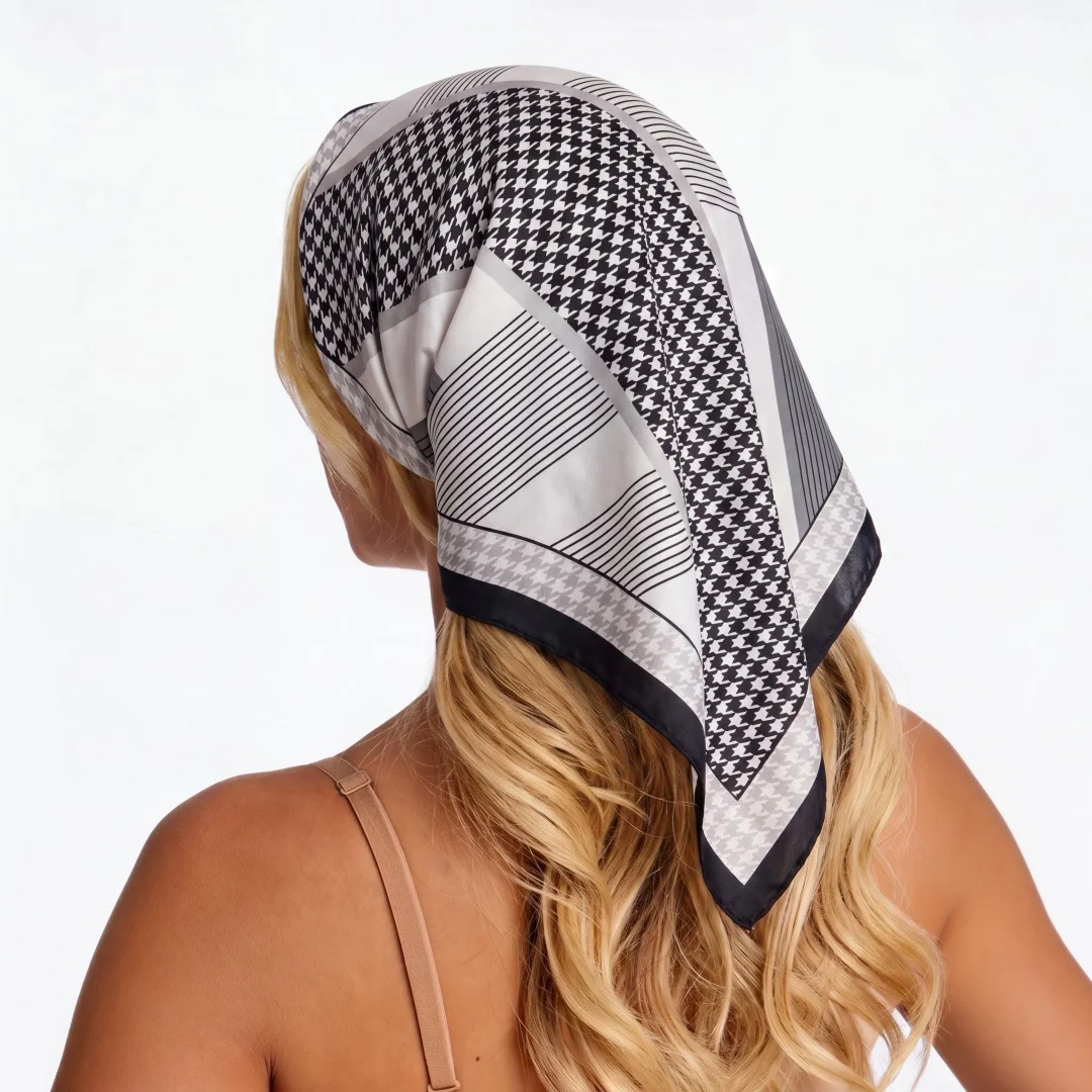 

Scarf Square Female Handkerchief Hijab Bandana Silk Scarves Woman Headscarf Luxury Fashion Print Wraps Shawl Neckerchief