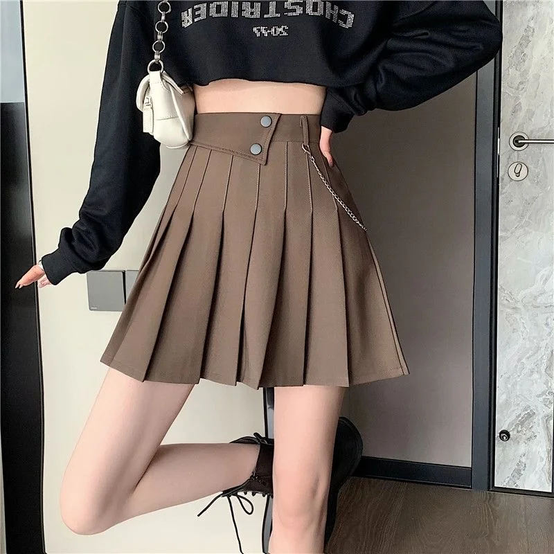 

Pleated Skirt Women's Design of High Waist Thin Skirt Small Girl Skirt Korean Fashion Skirts Clothes for Women