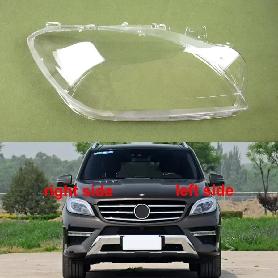 For 2012-2015 Benz W166 M-Class ML300 ML350 ML400 ML450 ML500 Headlamp Cover Shade Headlight Transparent Lens Plexiglass