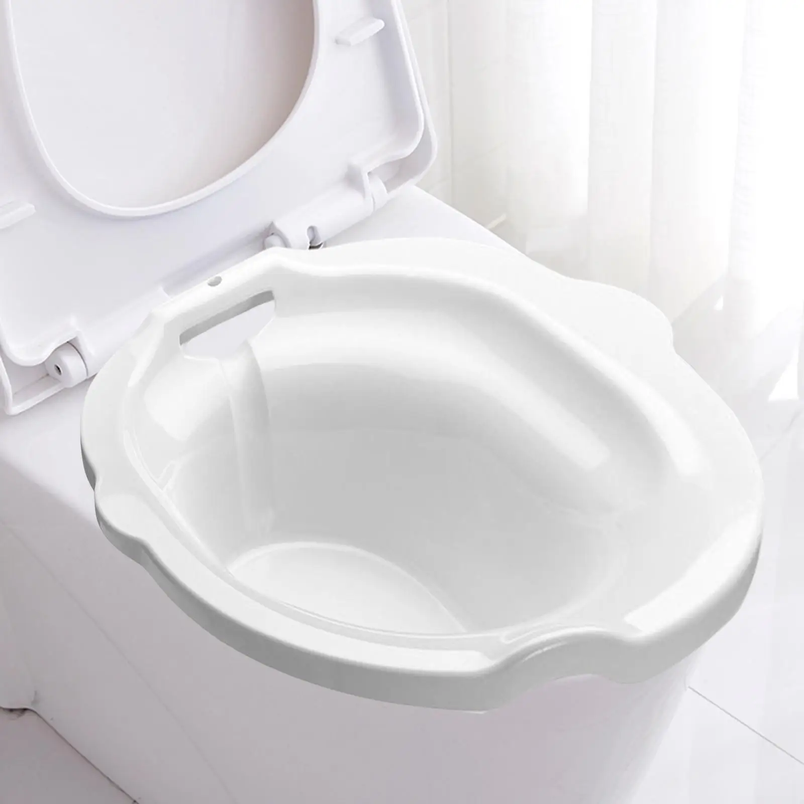 Sitz Bath Tub for Toilet for seat Portable Soaking Basin Clean PP Material for Women Men and Home Use
