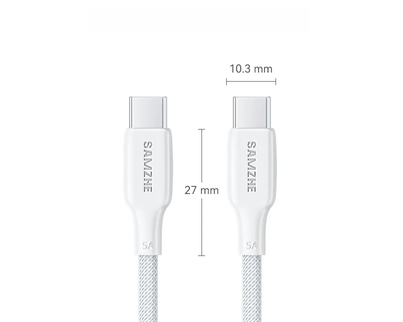 SAMZHE Dual Type-C PD100W Schnellladekabel für Huawei Pura80 Honor Apple 17/16/15 Xiaomi Laptops iPad USB-C Ladekabel – Detail 20