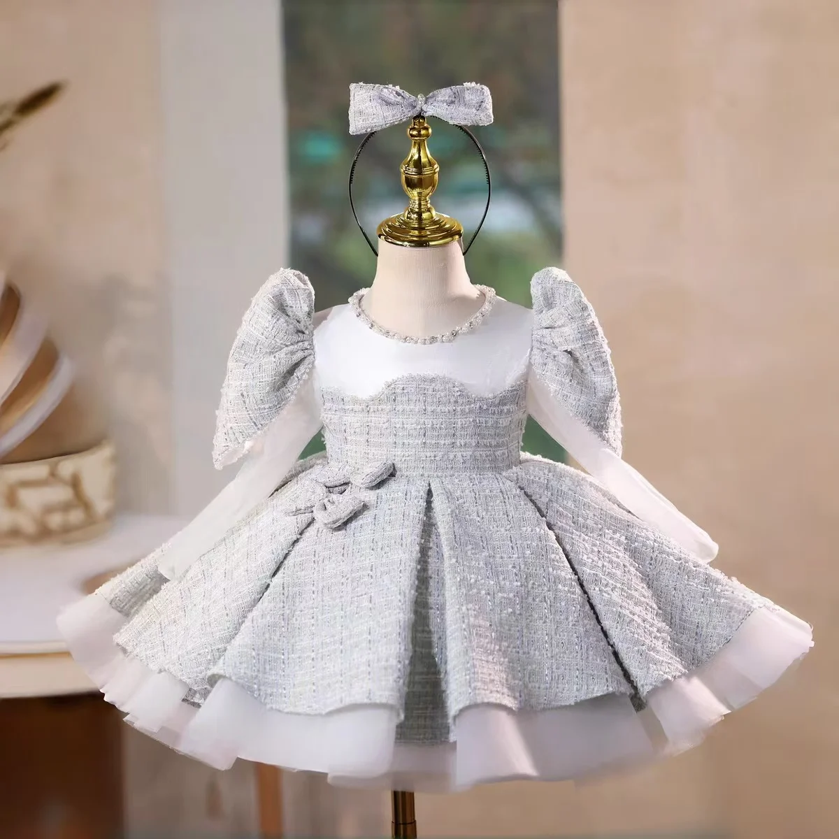 

Dreamy Vow D208, элегантное платье с цветочным узором для девочек, детское праздничное платье принцессы с длинными рукавами для свадьбы, дня рождения, фестиваля, вечеринки, театрализованное представление