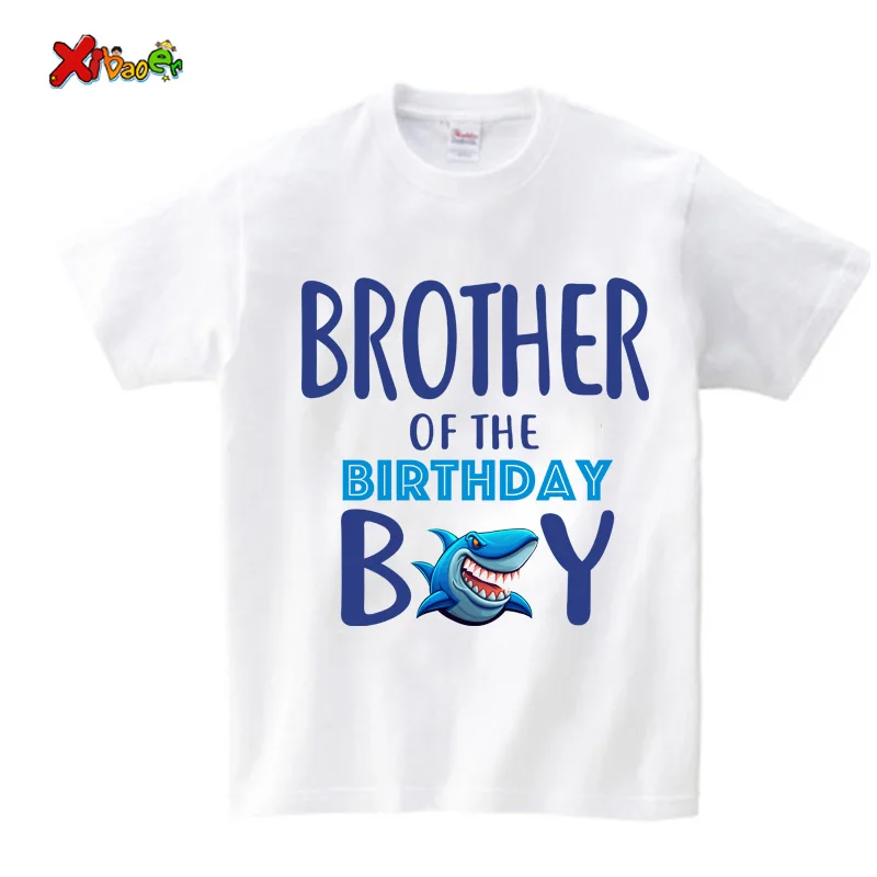 Family Shirts Matching birthday boy Clothing Family Outfits Shark T Shirt Kids Party Custom Name TShirt Clothes Family Look 10th