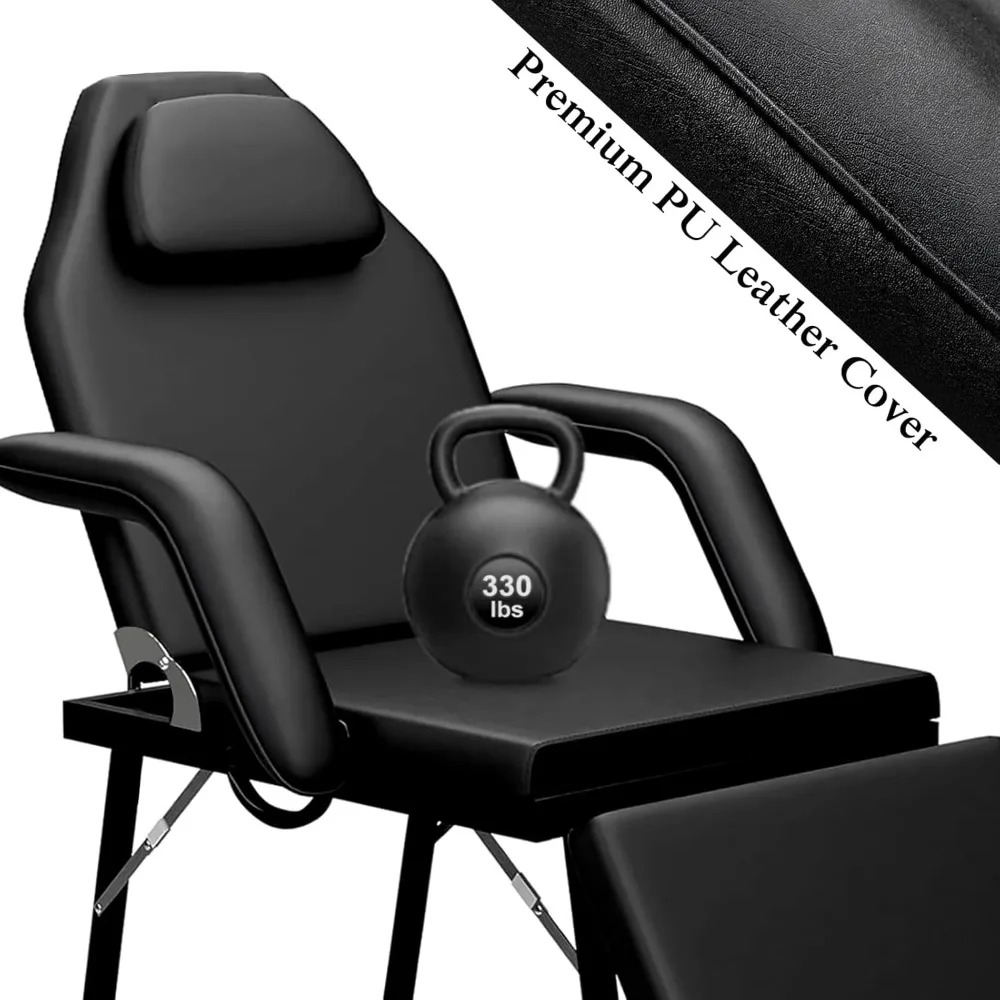 كرسي وشم محمول، طاولة تدليك قابلة للطي، سرير للوجه، كرسي سبا احترافي مع حقيبة حمل، سرير تجميل قابل للتعديل f #3