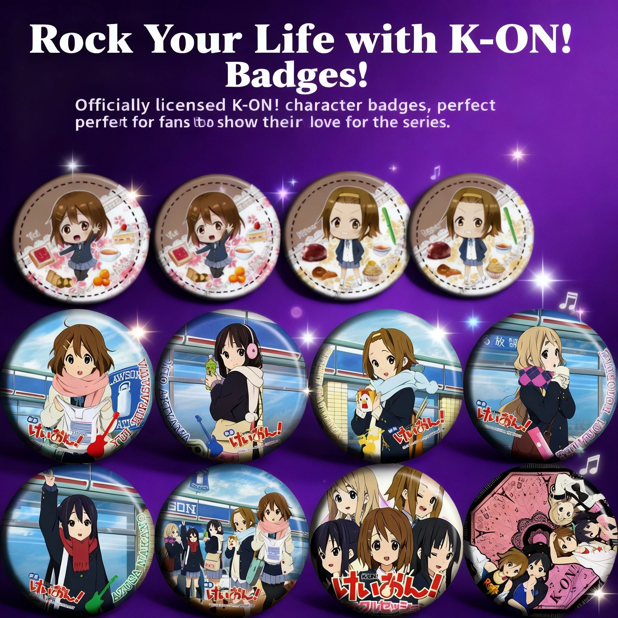

K-ON! Light Music Club Anime Badge Pin Mio Akiyama Character Merchandise Cute Anime Accessories for Fans Collectible Gift