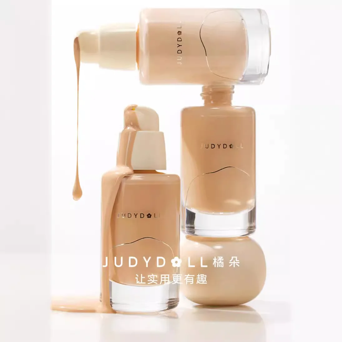 Judydoll Foundation Concealer Moisturising Oil-control Long Lasting Hydrating Liquid Foundation Matte Finish Korean Makeup