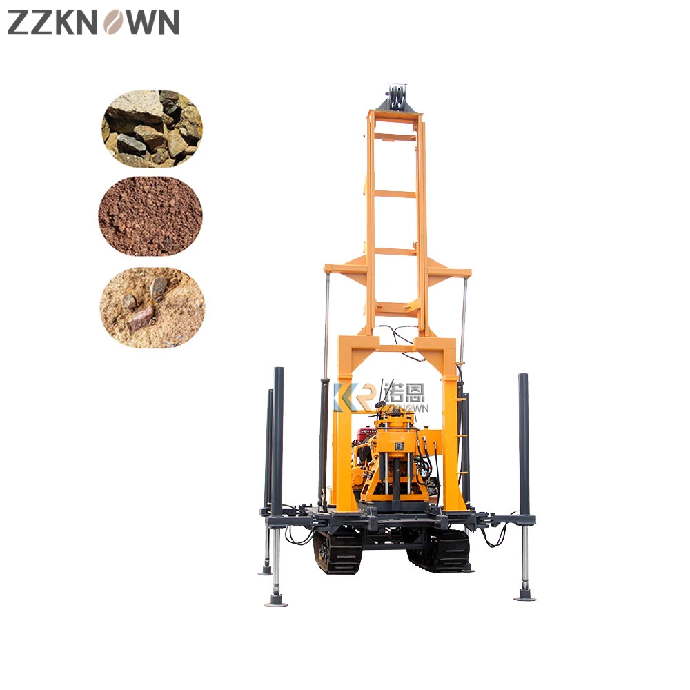 جهاز حفر الآبار الثقيل مع معدات مرساة الزاحف آلات الحفر آلات الآبار محركات الديزل عالية الطاقة