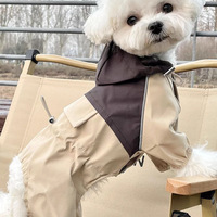 2025 Four Seasons Universal Dog Walking Pet Waterproof Four Leg Workwear Splicing Charge Raincoat