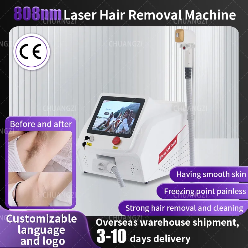 

808nm Diode Laser Machine CE Approved 755 808 1064nm 3 Wavelength 2000W Alexandrite Cooling Head Painless Laser Epilator