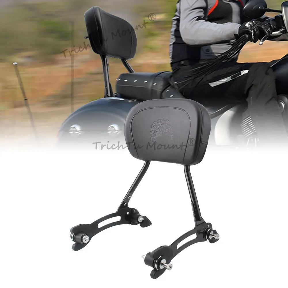Motorcycle Black Rear Passenger Backrest Detachable Sissy Bar For Indian Chieftain Roadmaster Chief Springfield Challenger 14-26